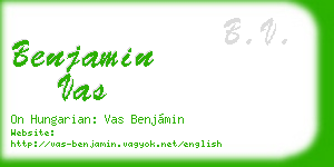 benjamin vas business card