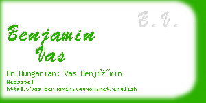 benjamin vas business card